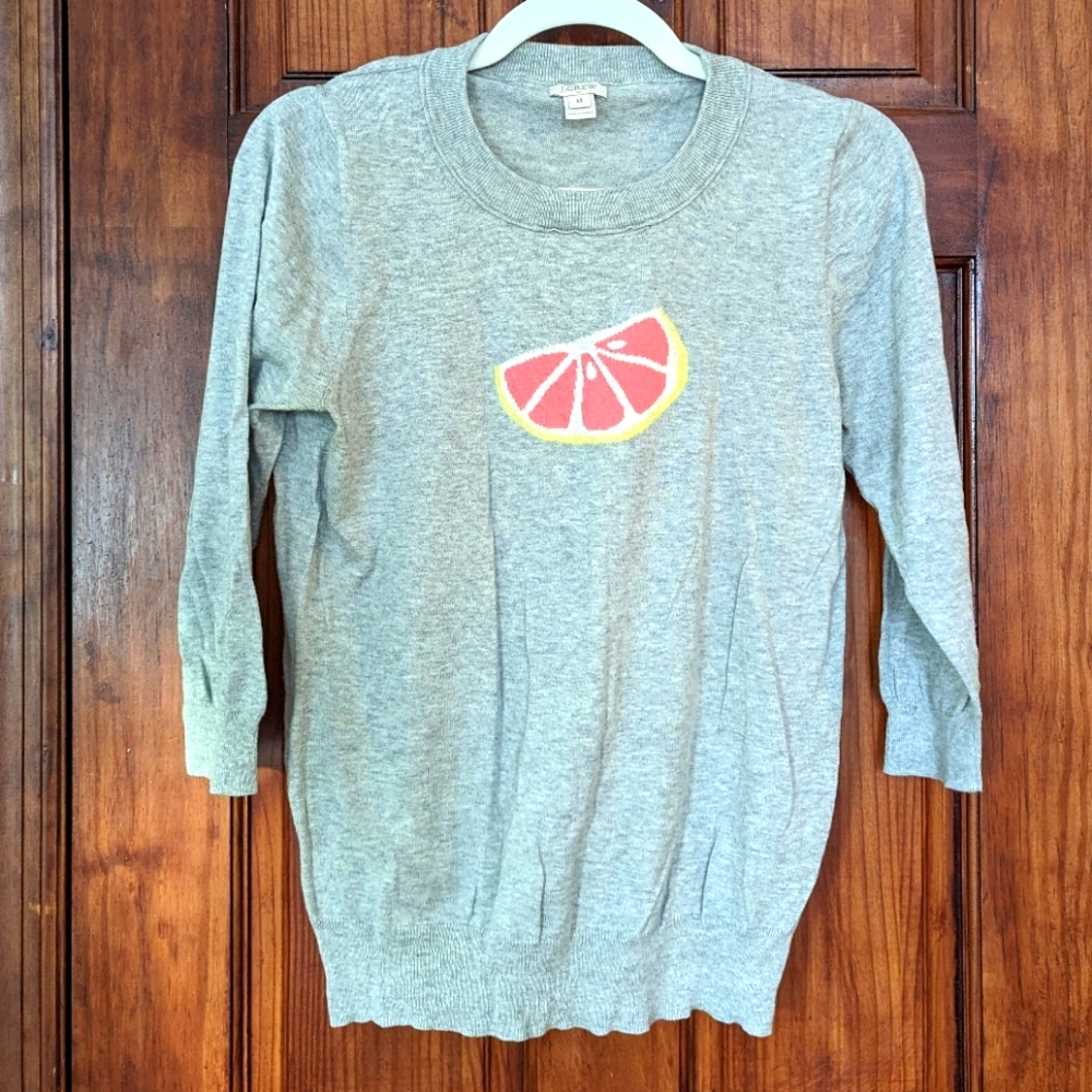J Crew Factory Cotton intarsia sweater